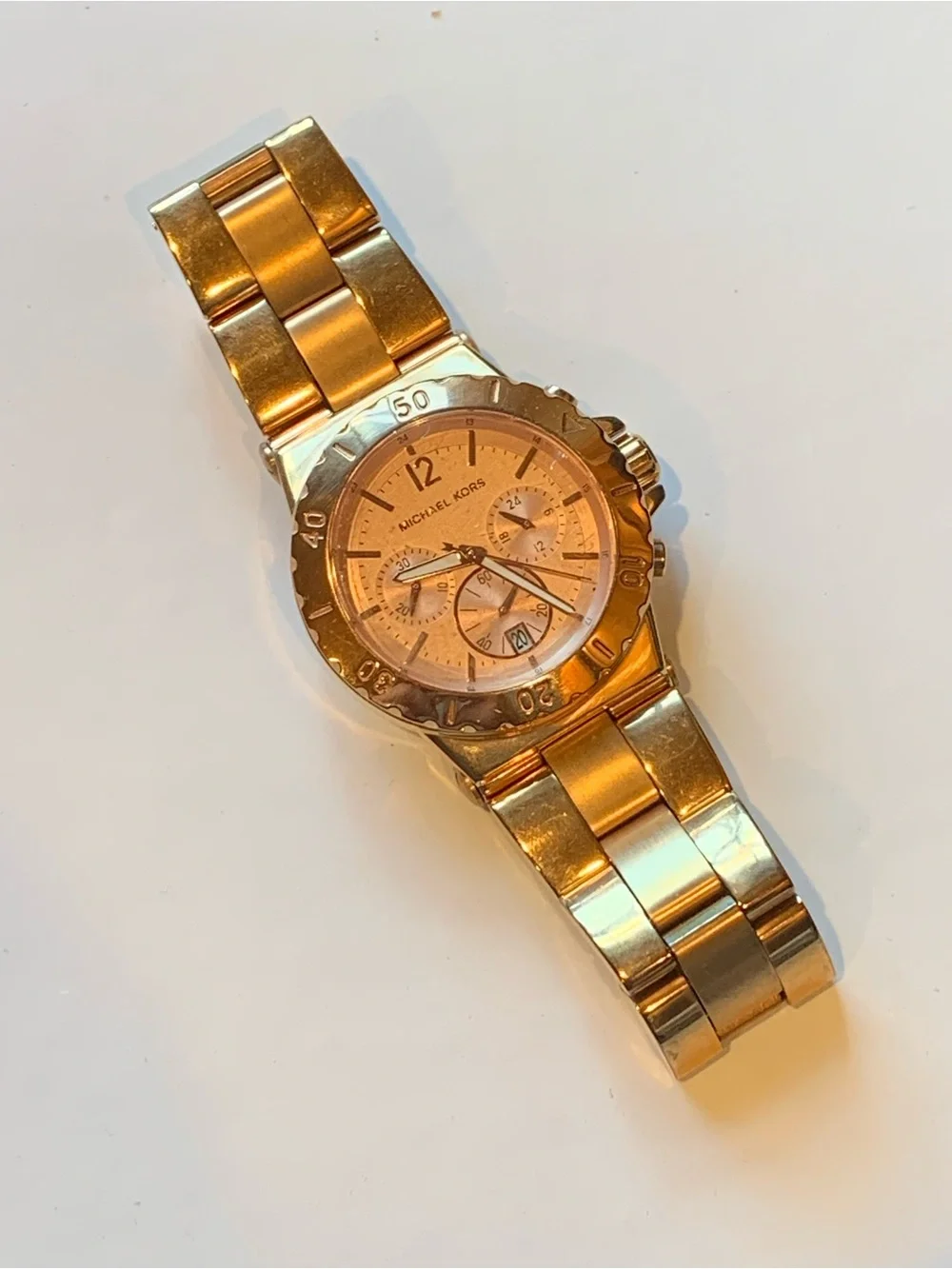 Michael Kors Rose Gold-Tone Ladies Women’s Chronograph Bracelet Watch NWOT